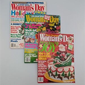 Vintage Woman's Day Magazine Lot 1997 1998 Christmas Spring Holiday Recipes DIY